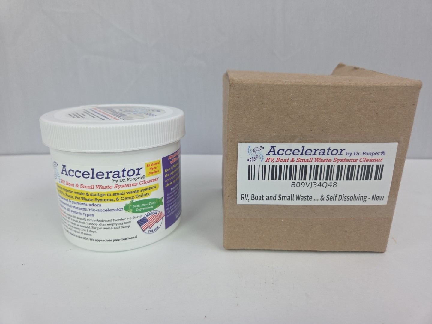 Accelerator By Dr. Pooper RV Boat & Small Waste Systems Cleaner 65 Doses, Scoops