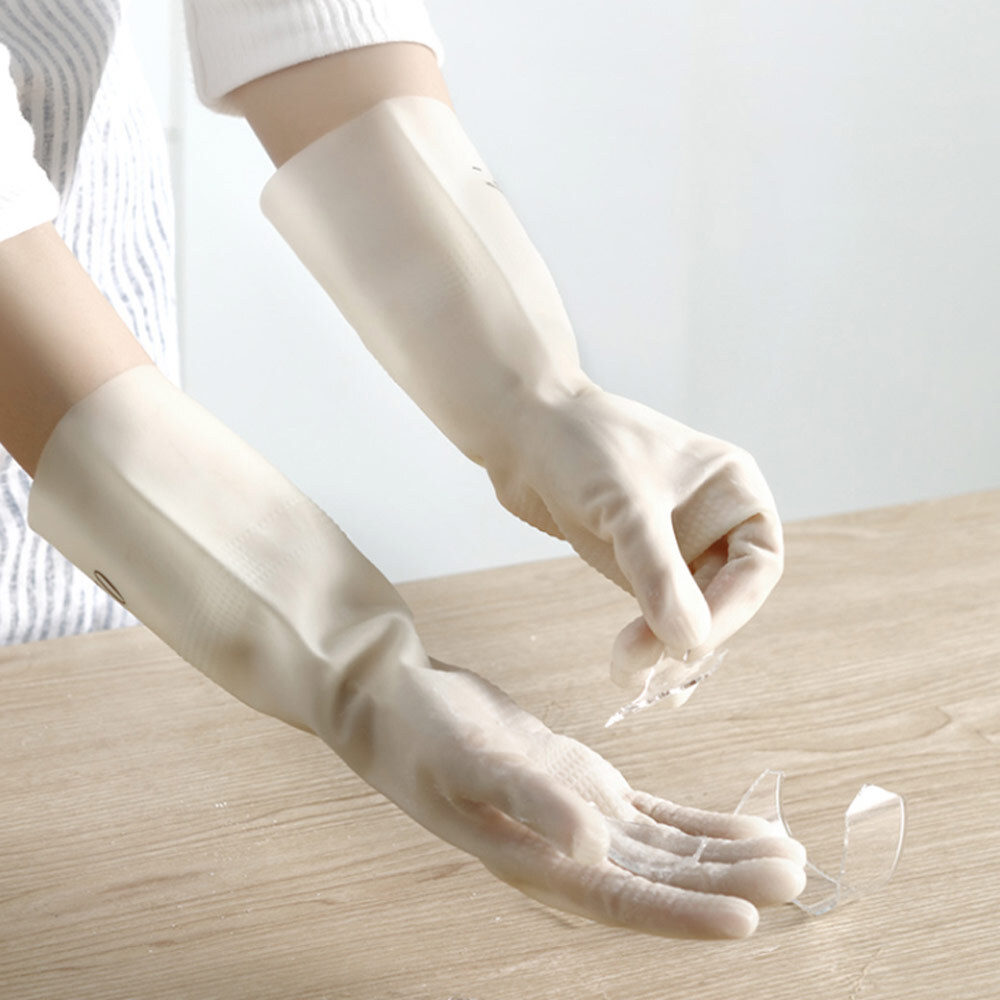 Food Grade Durable Non-slip Gloves Kitchen Household Cleaning Waterproof 2 pairs