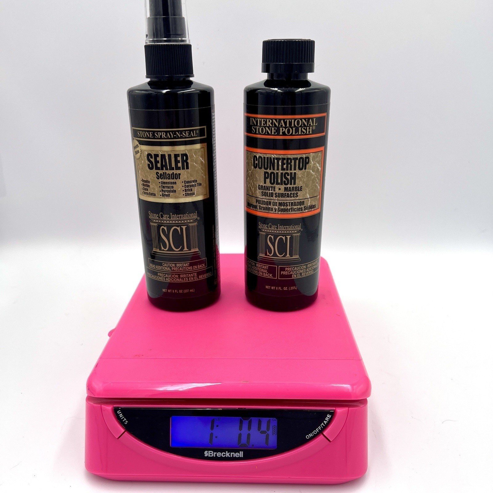 Set of 2 SCI Stone POLISH & SEALER Granite Marble Countertop