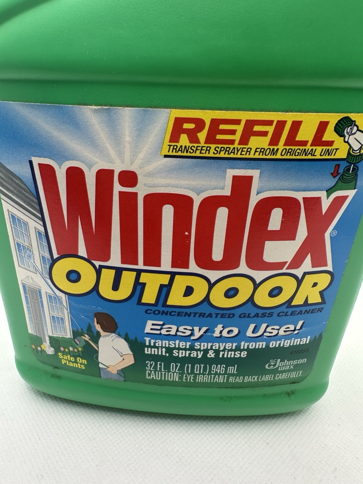 Vintage Windex Outdoor Window Glass Refill Concentrate 32 Oz NOS 1997