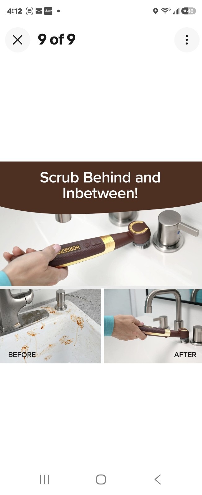 Horsepower Pocket Pony GOLD AS-SEEN-ON-TV Cordless Waterproof Power Scrubber
