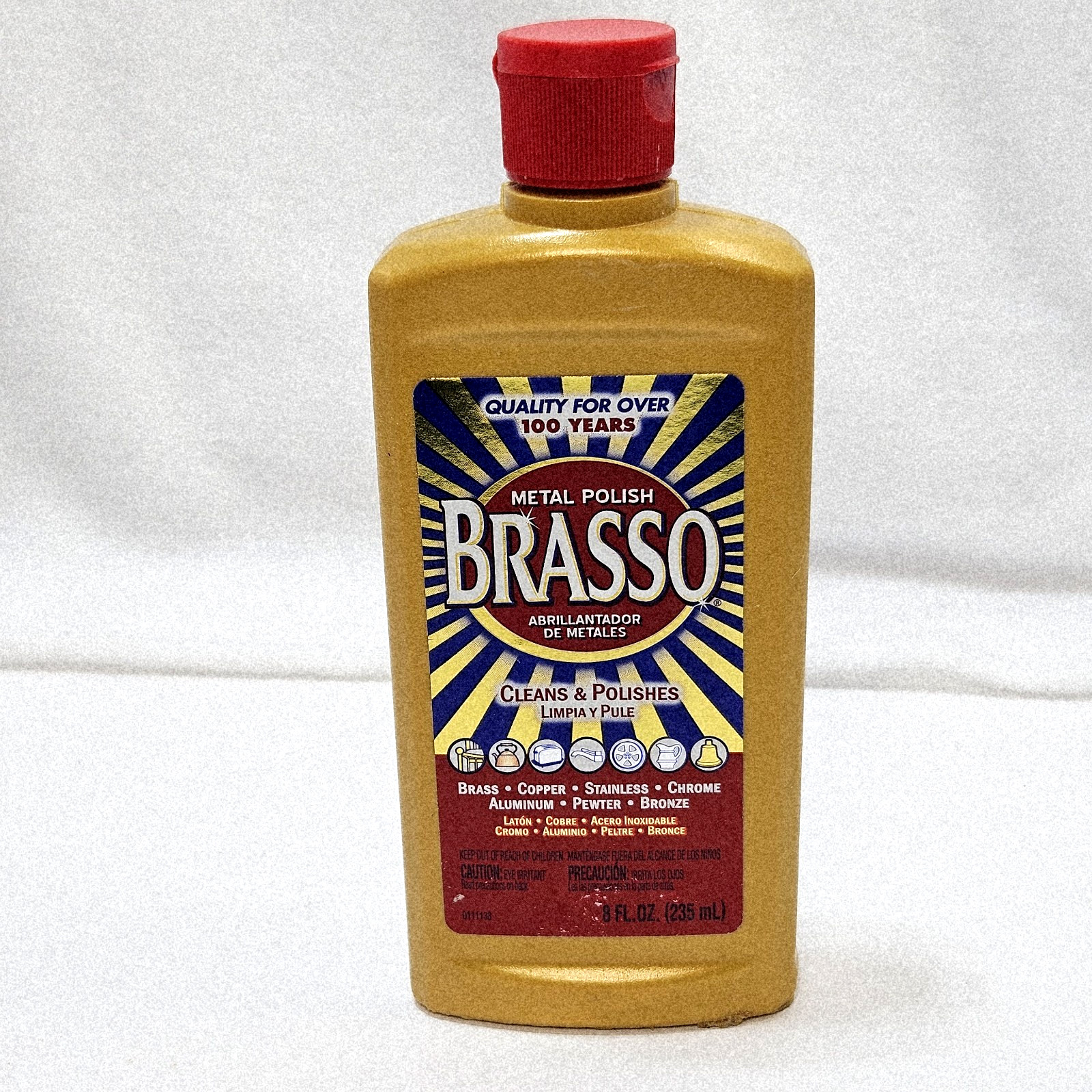 BRASSO Metal Polish Cleaner Brass Copper Stainless Chrome Aluminum Pewter