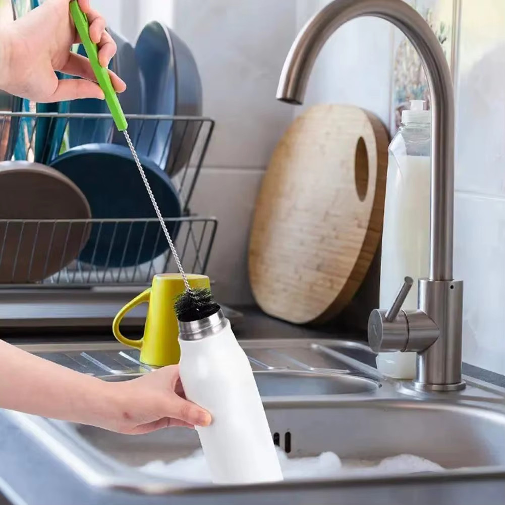 40Cm Long Handle Water Bottle Brush Flexible Bendable Cleaner for Washing Narrow