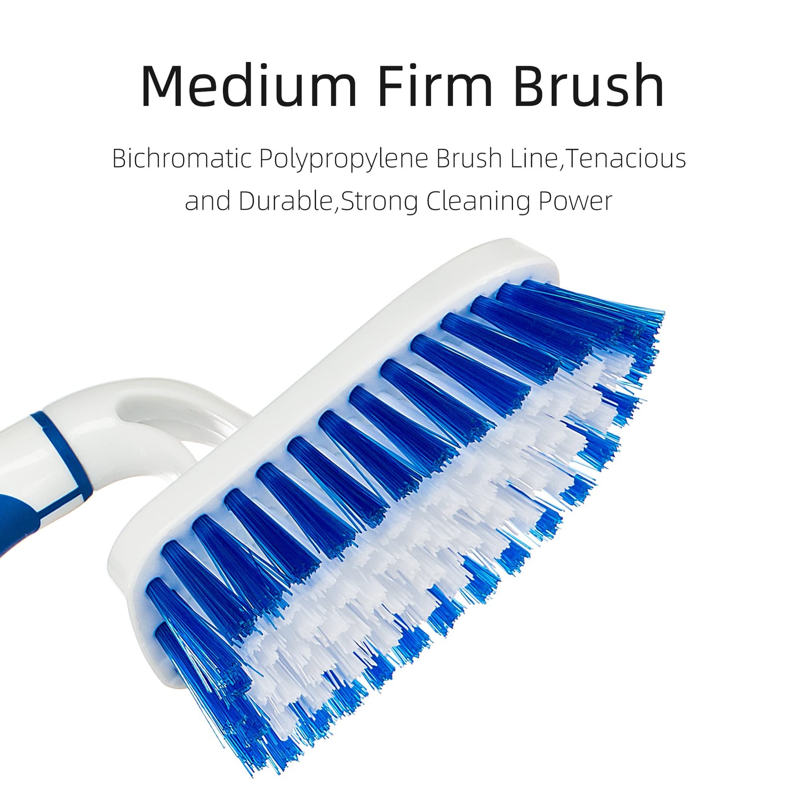 2-Pack Scrub Brush for Cleaning with Long Handle,Medium Firm Brush Bathroom C…