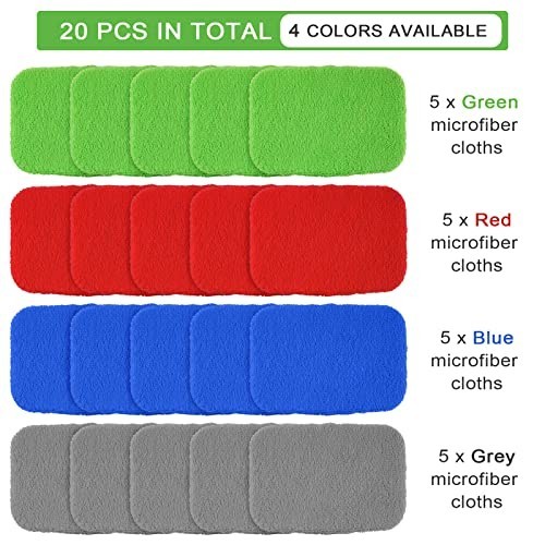 20-Pack Microfiber Windshield Cleaning Pads Car Window Glass Wipes 4-6in Tools