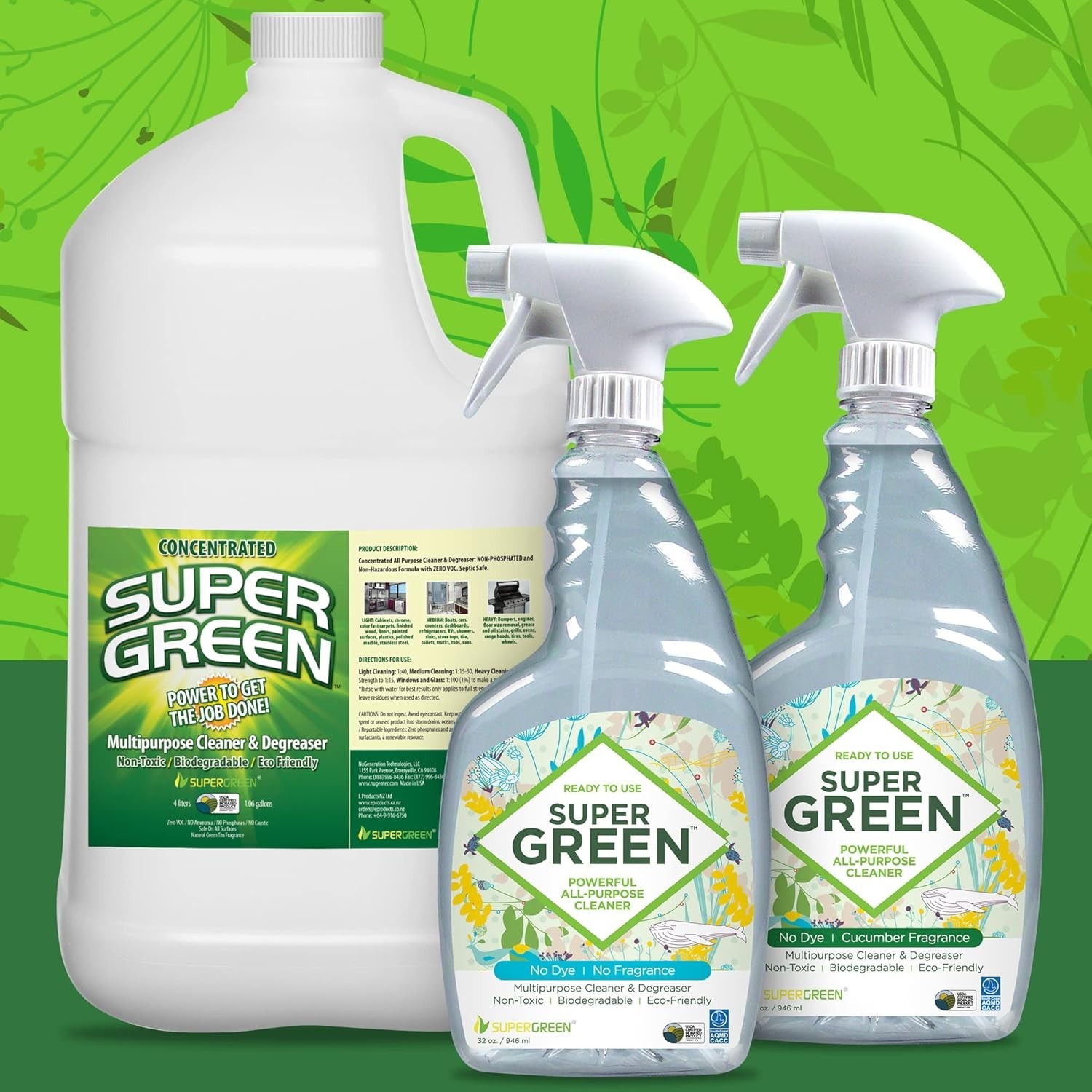 All-Purpose -Based Cleaner Degreaser 32oz Cucumber Scent Non-Toxic Stall-Free…