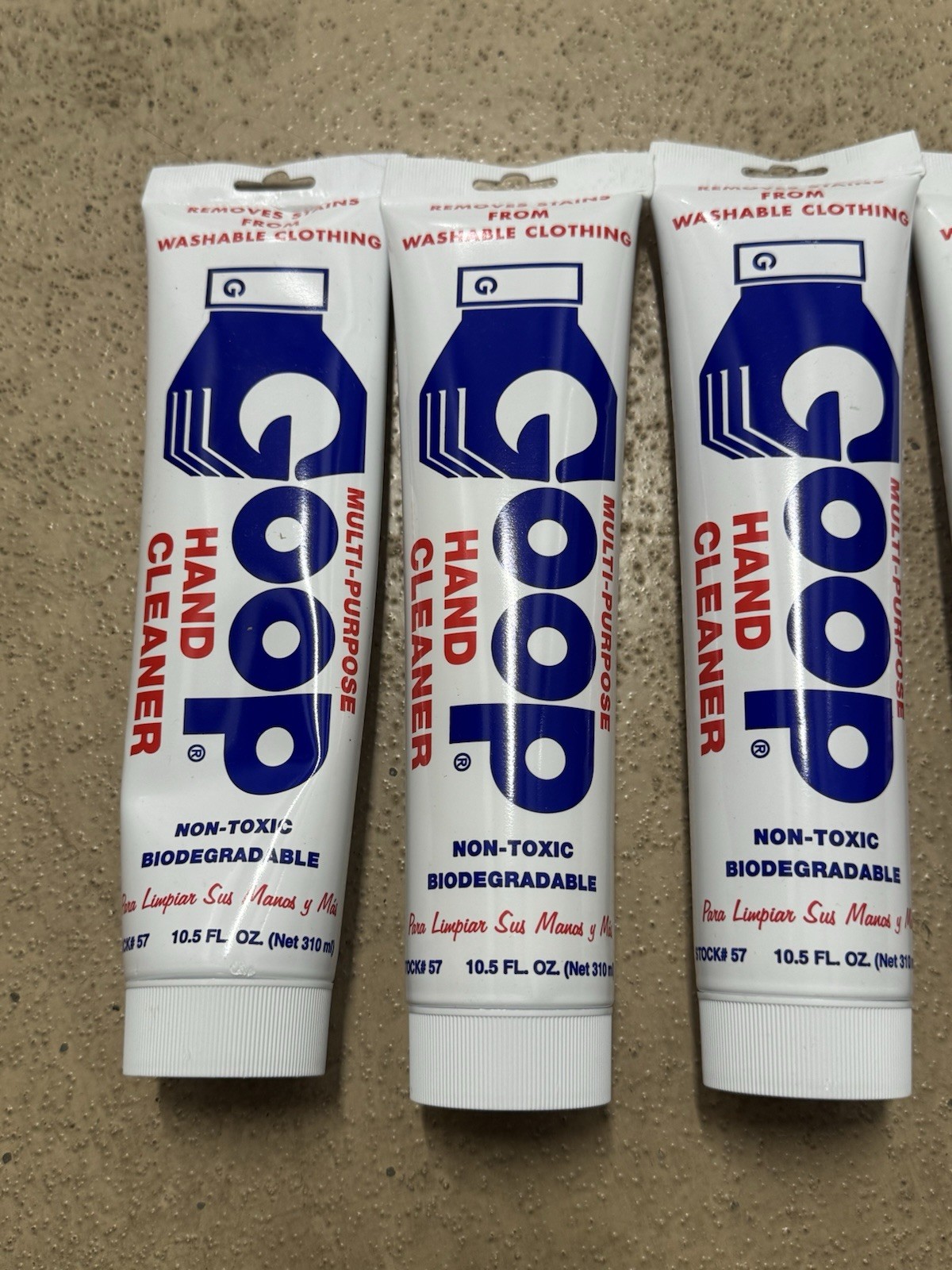 4 PACK GOOP Multi Purpose Hand Cleaner – Waterless 10.5 oz Tube Lot