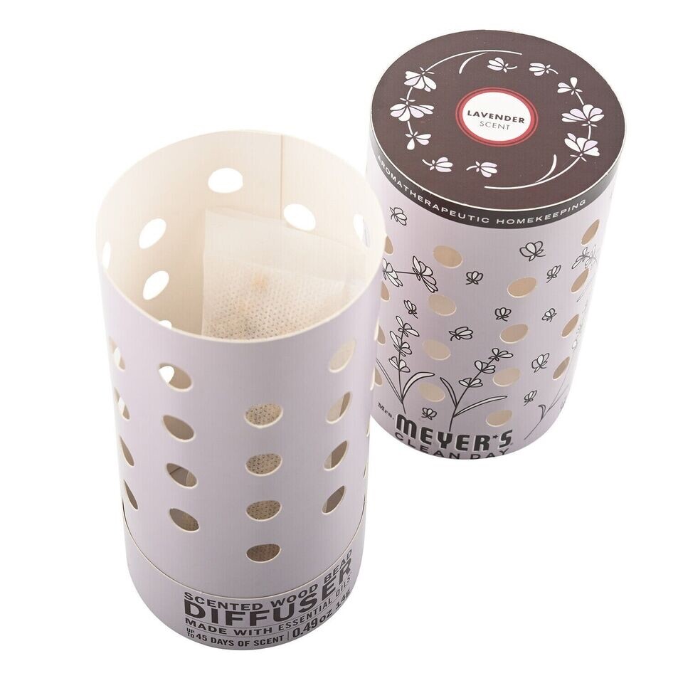 6 Units Mrs Meyers Clean Day Scented Wood Bead Diffuser in Lavender Scent .49 oz