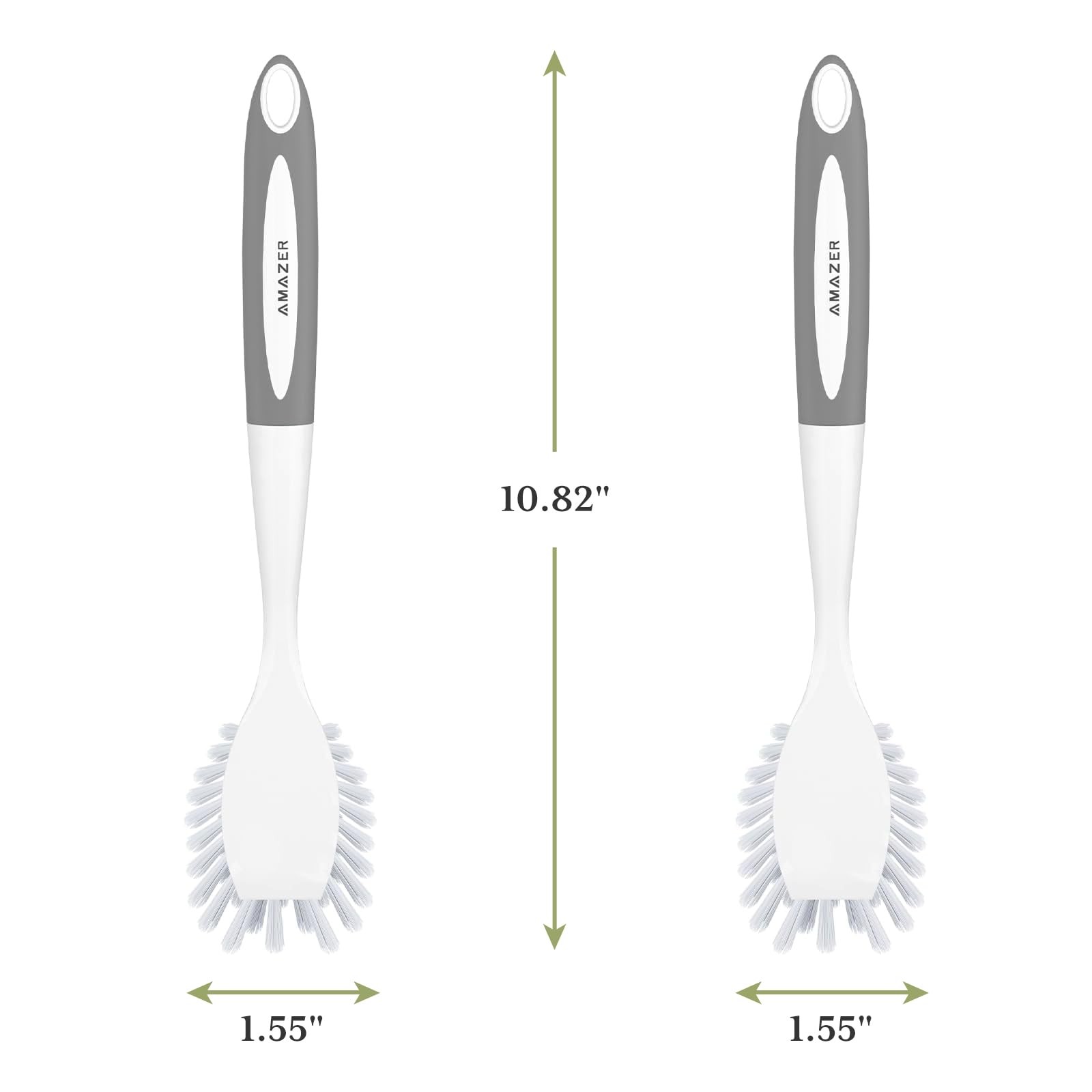 Dish Scrub Brush Set 2 Pack Kitchen Cleaning Brushes with Handle