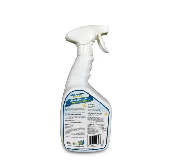 2 PACK Miraclemist Instant Mold andMildew Spray Remover for RV andBoat’S Exterio