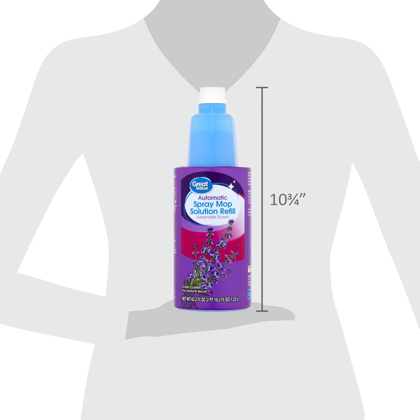 Auto Spray Mop Floor Cleaning Solution Refill, 42 fl oz Lavender Scent, 1 Count