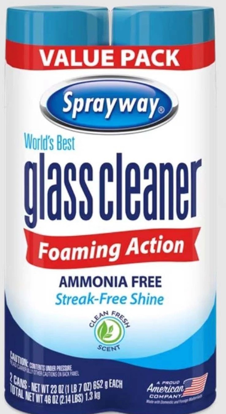Sprayway 2 Pack Glass Cleaner Foaming Shine 19 oz – FREE SHIPPING
