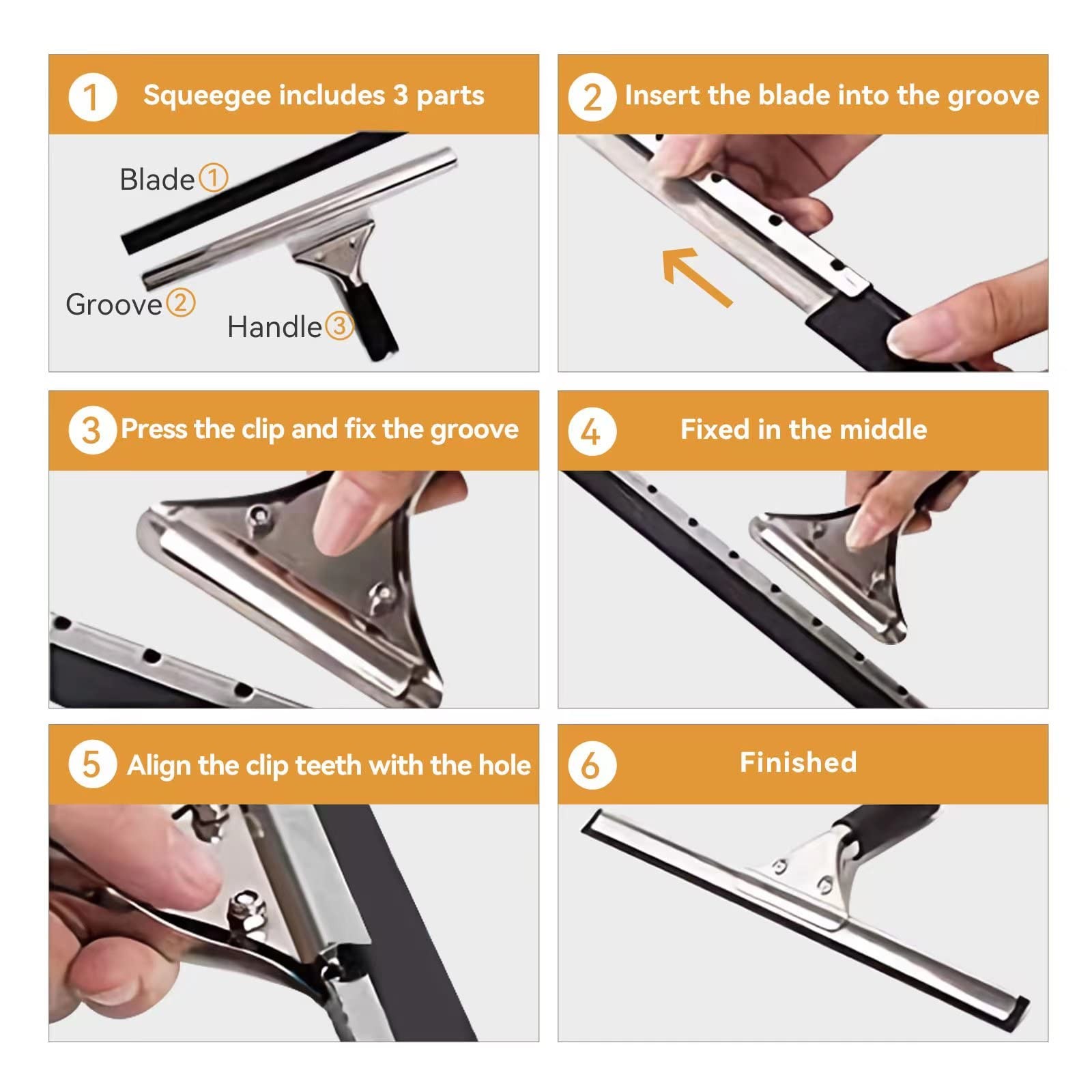 41 Inch Squeegee Replacement Silicon Rubber Blade for Shower Doors Window Glass