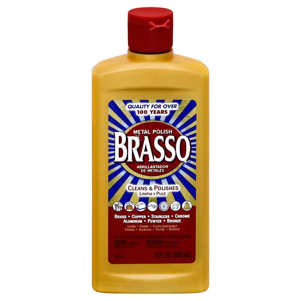 Brasso Metal Polish for Stainless Steel Chrome Copper Aluminum and Brass 8 oz.