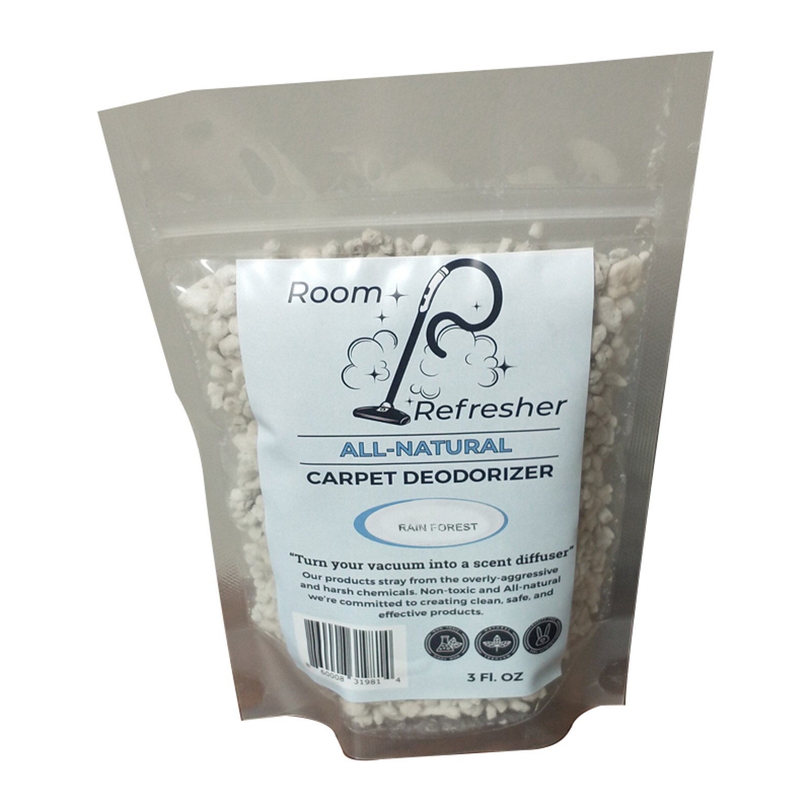 Room Refresher All Natural Rain Forest Scent Carpet Deodorizer 3oz