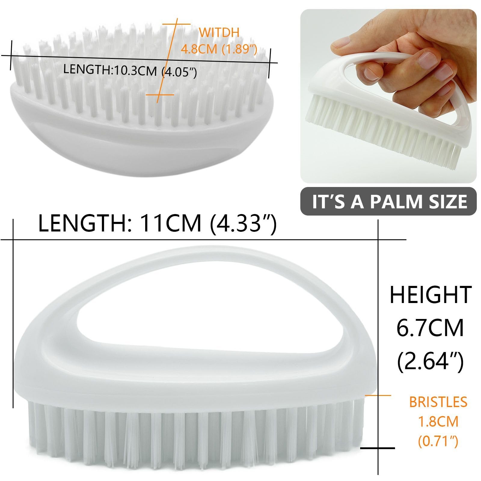 GKETN Scrub Brush for Cleaning Scrubbing Heavy Duty Stiff Nylon Bristles Clea…