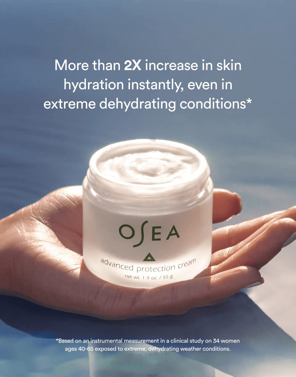 OSEA Advanced Protection Face Cream 1oz – Hydrating Face Moisturizer – Clean B