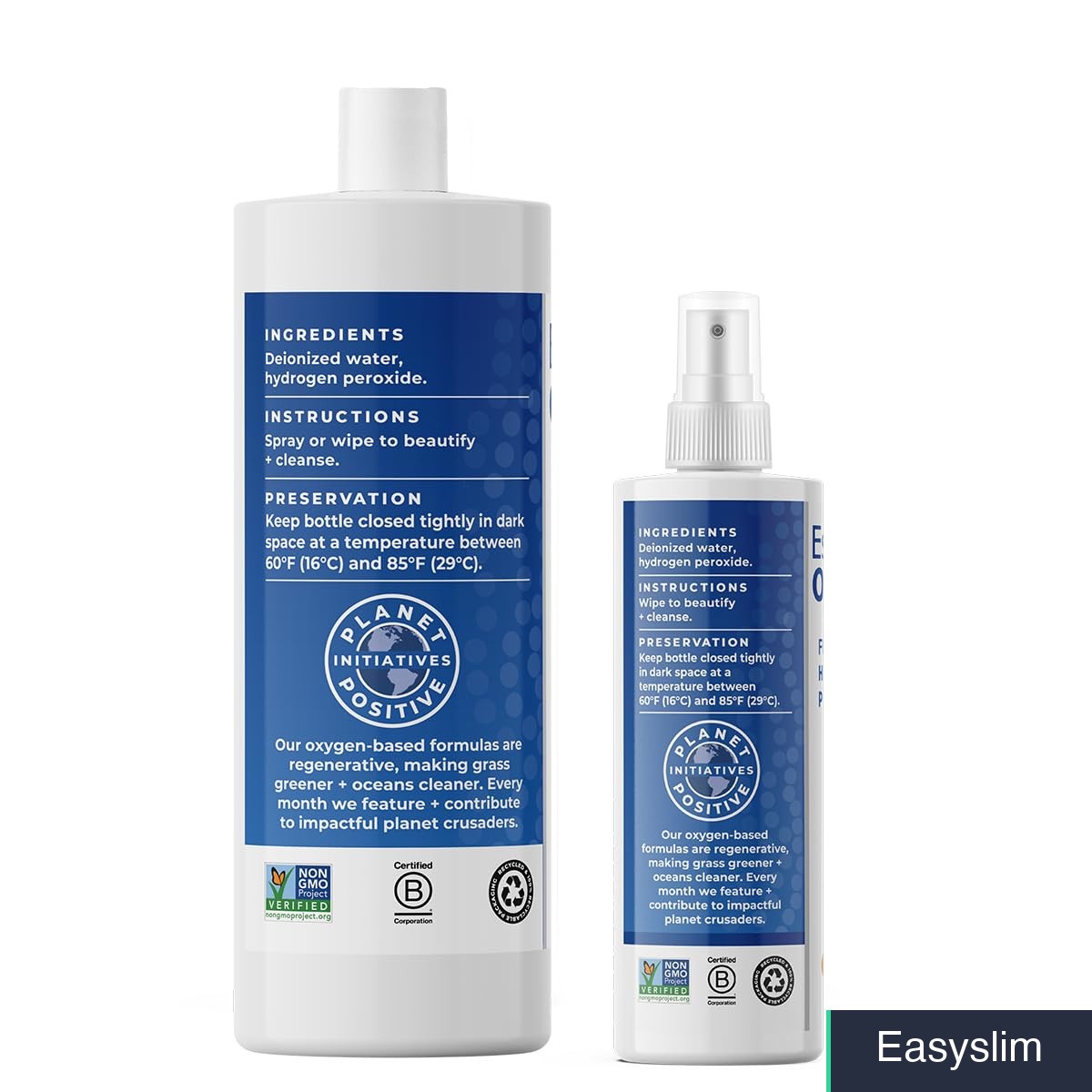 Food Grade Hydrogen Peroxide 3% Spray 8oz & Refill Bottle 32oz Cleaner