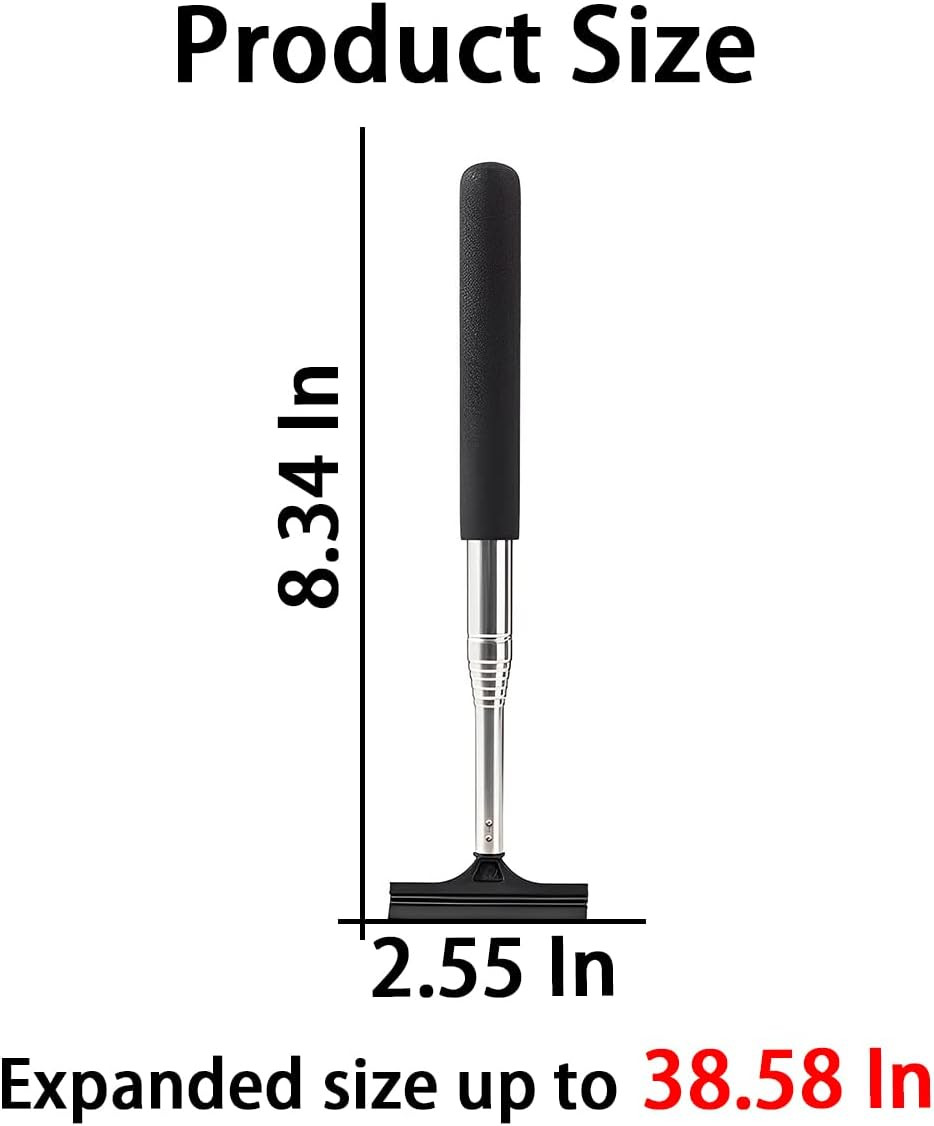 Car Rearview Mirror Wiper, Retractable Auto Glass Squeegee, Water Cleaner with T