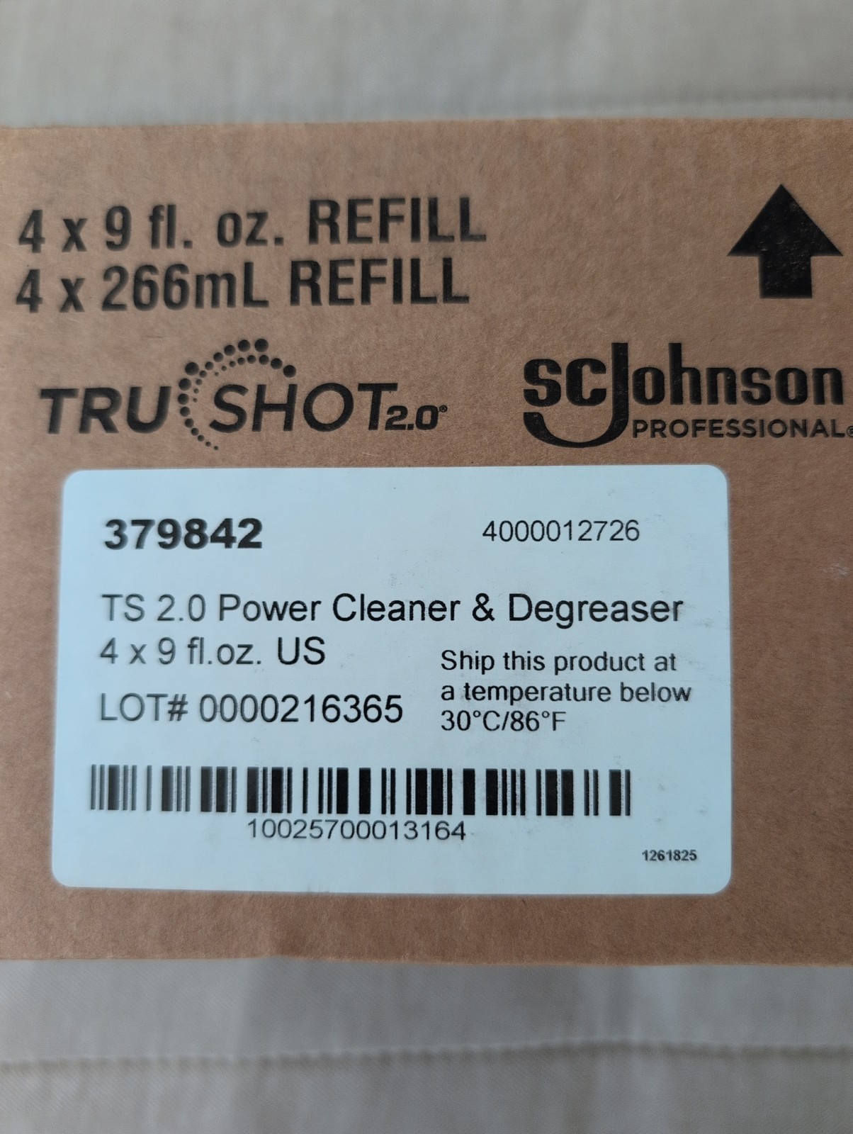 Sc Johnson Trushot 2.0 Power Cleaner & Degreaser, Clean Fresh Scent, 9 Oz, 4/Cs