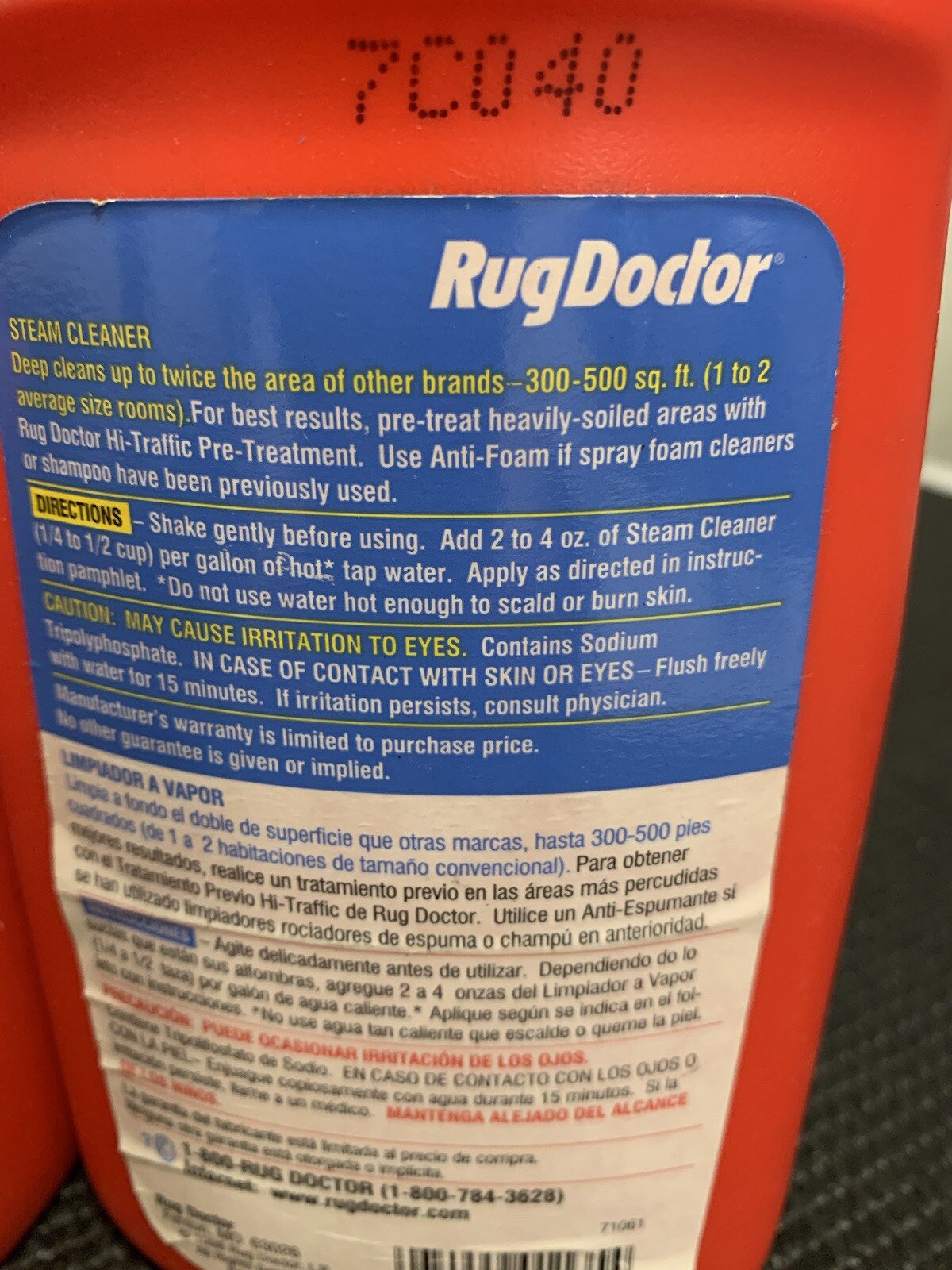 RUG DOCTOR Steam Cleaner 32 OZ Anti Foam 16oz Carpet cleaner Concentrate Sealed