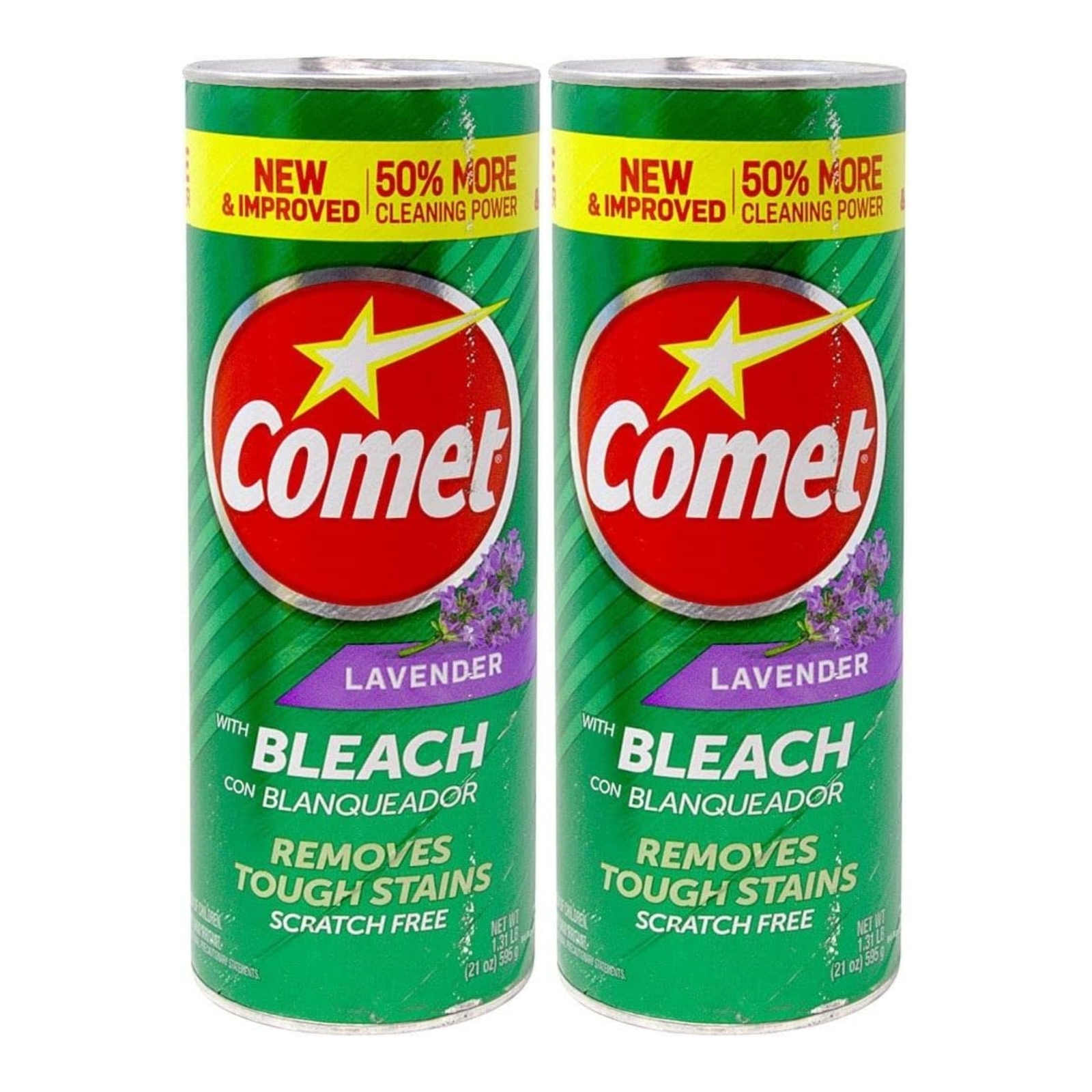 Comet Cleanser Powder with Bleach – Lavender Scent, 21oz (595g) (Pack of 2)