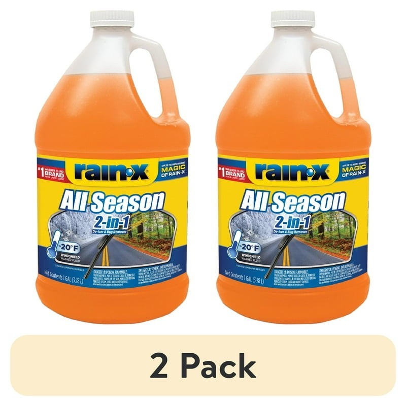 Rain-x 2 Pack 2 in 1 All Season (-25) Washer Fluid Net Wt 255.63 Fl Oz, 255.6…