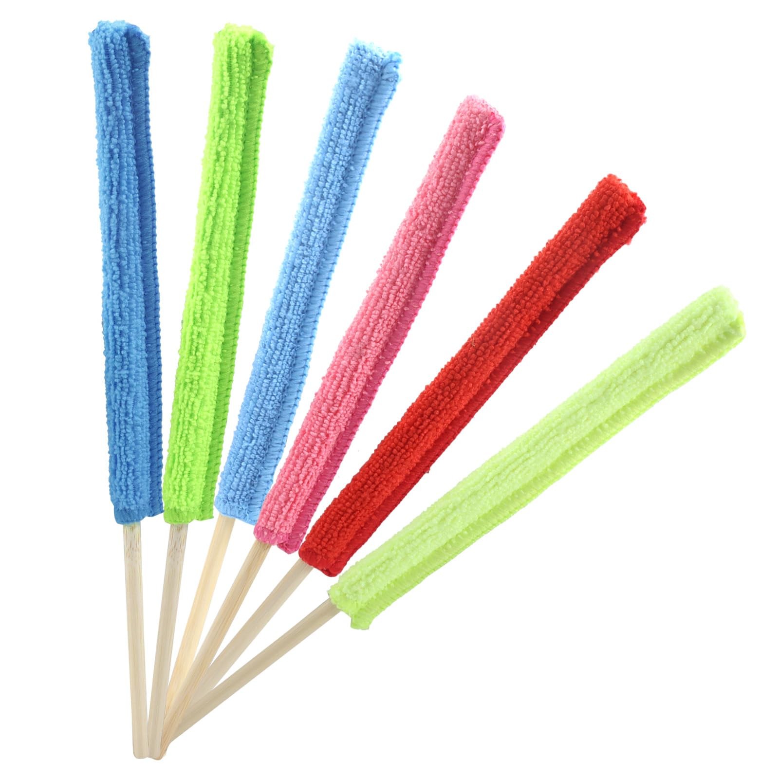 6 Pcs Microfiber Detail Duster Sticks, Mini Duster Crevice Cleaning Tool Kit …