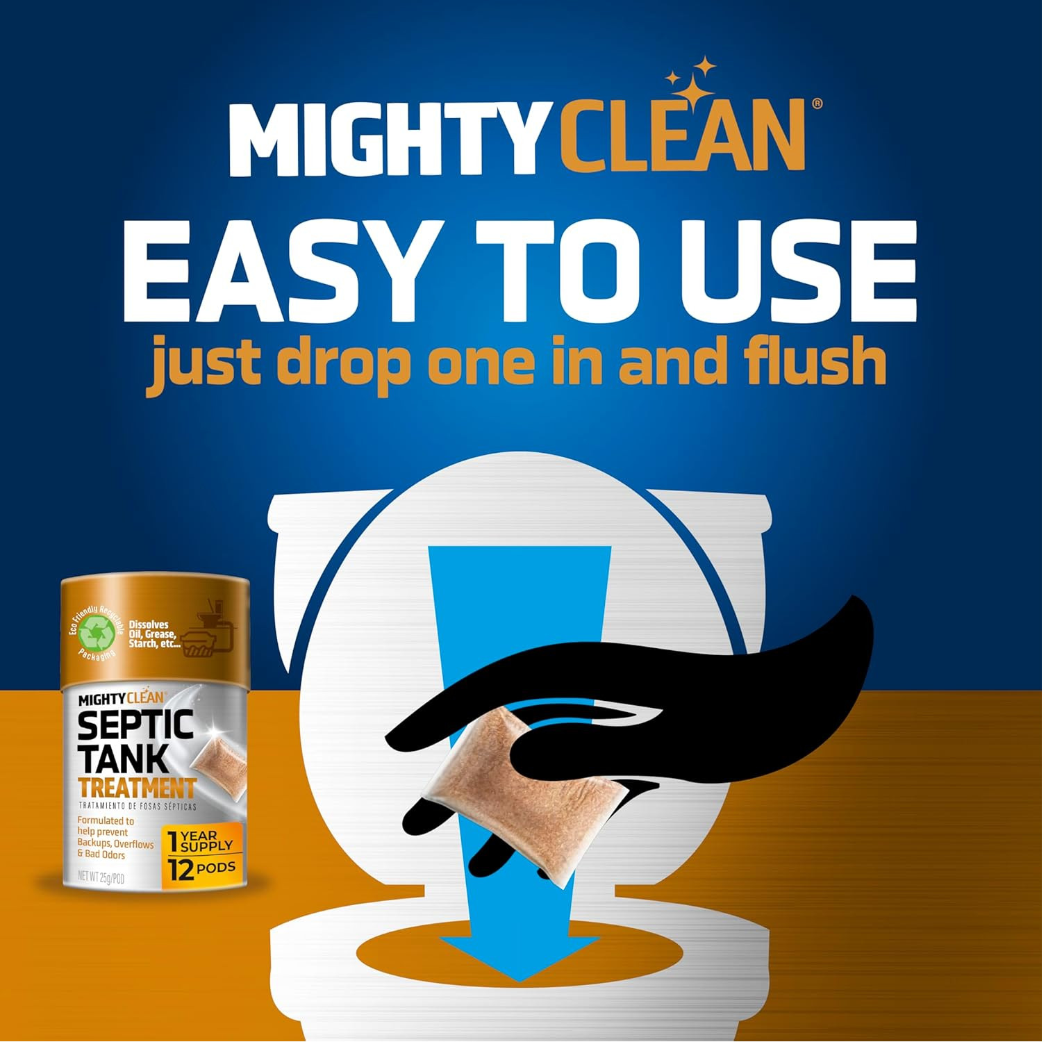 Septic Tank Treatment – 12 Pods, 1 Year Supply – RV Toilet Treatment – Dissolvab