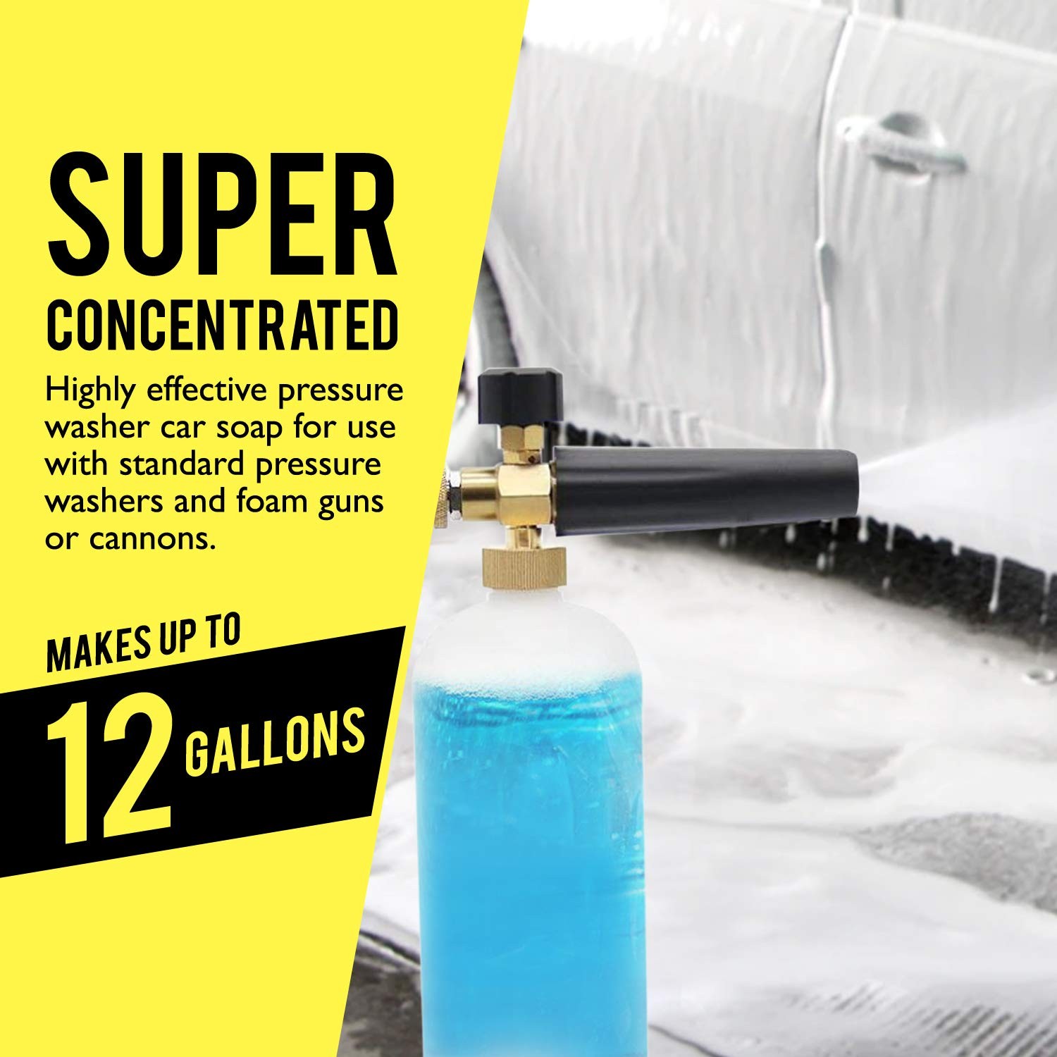Car Wash Soap Concentrate – 8 Fl Oz 12-Gallon Yield – Biodegradable Formula &…