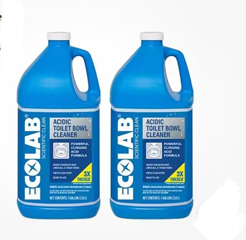 1 Gal. Acidic Toilet Bowl Cleaner and Limescale Remover for Bathroom Toilets(2pk