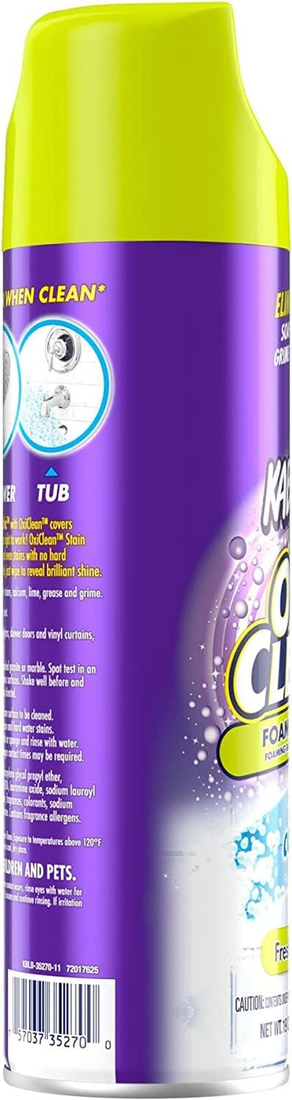 OxiClean Foam-Tastic Foaming Bathroom Cleaner, Fresh Scent, 19 oz Spray Can (…