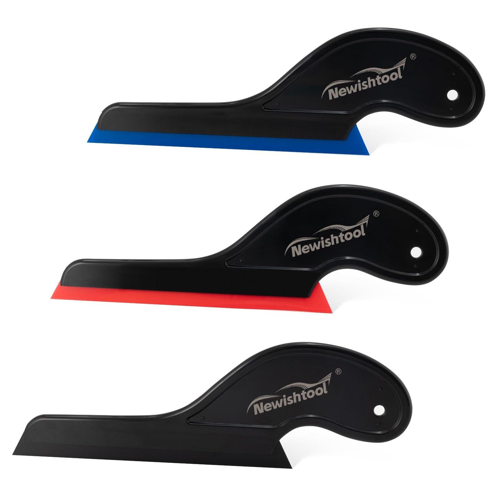 Window Tint Tools, 3 PCS Side Wiper Swiper Silicone Squeegee, Car Squeegee Wa…