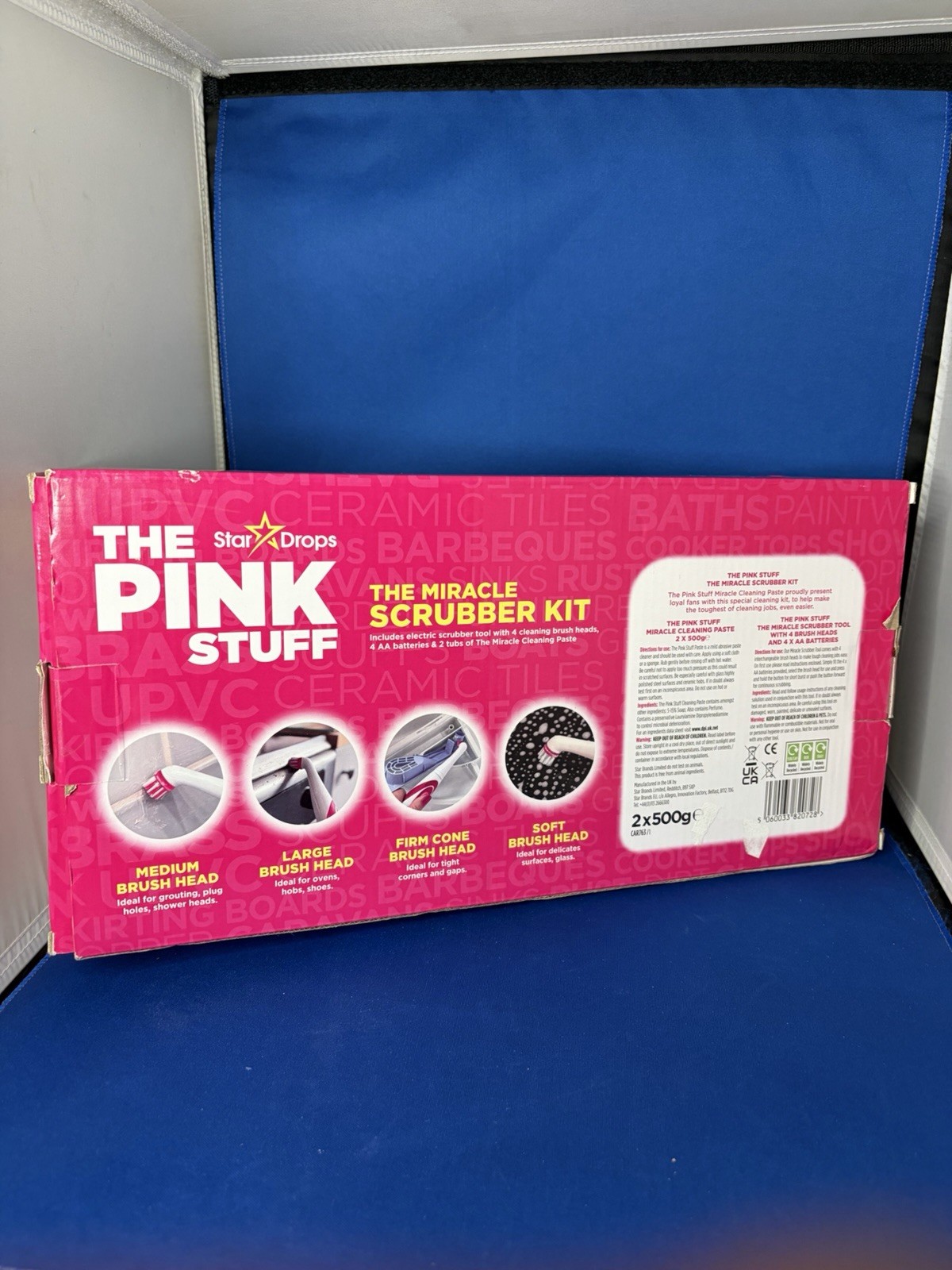 The Pink Stuff Battery Powered Miracle Scrubber Kit, Bathroom Paste