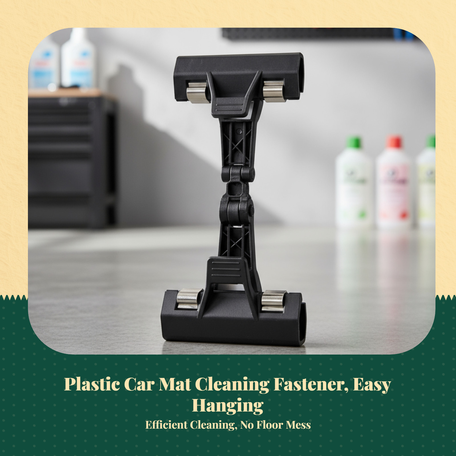 Car Mat Clamp, Stainless Steel Floor Mat Hanger, sturdy Cleaning Fastener