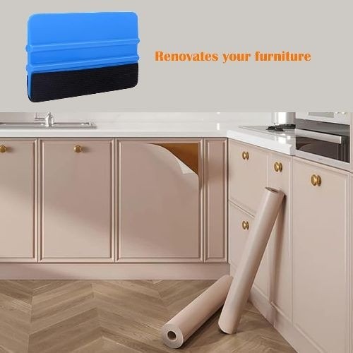 10pcs Vinyl Squeegee Felt Edge Squeegee Wallpaper Smoothing Tool Window Blue