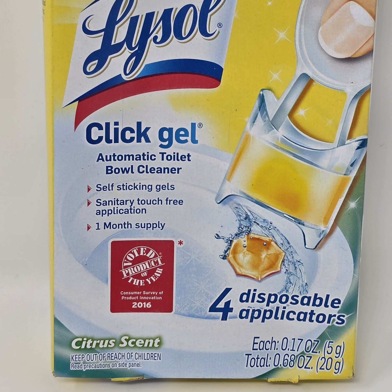 2016 Sealed Lysol Click Gel Automatic Toilet Bowl Cleaner ~ Citrus Scent 4 Count