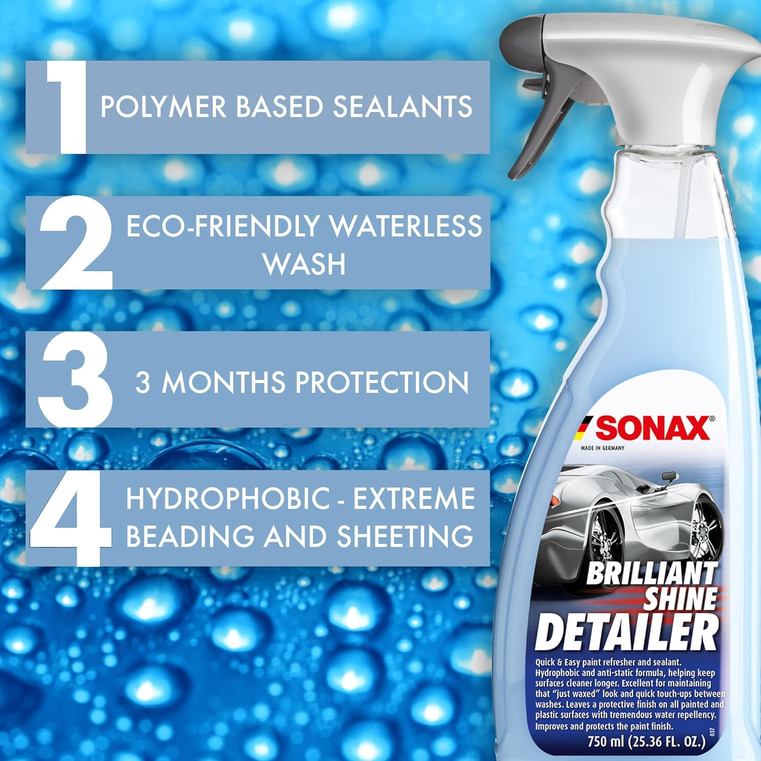 Brilliant Shine Detailer 287400 | High-Gloss Quick Detailer | Enhances Paint Shi
