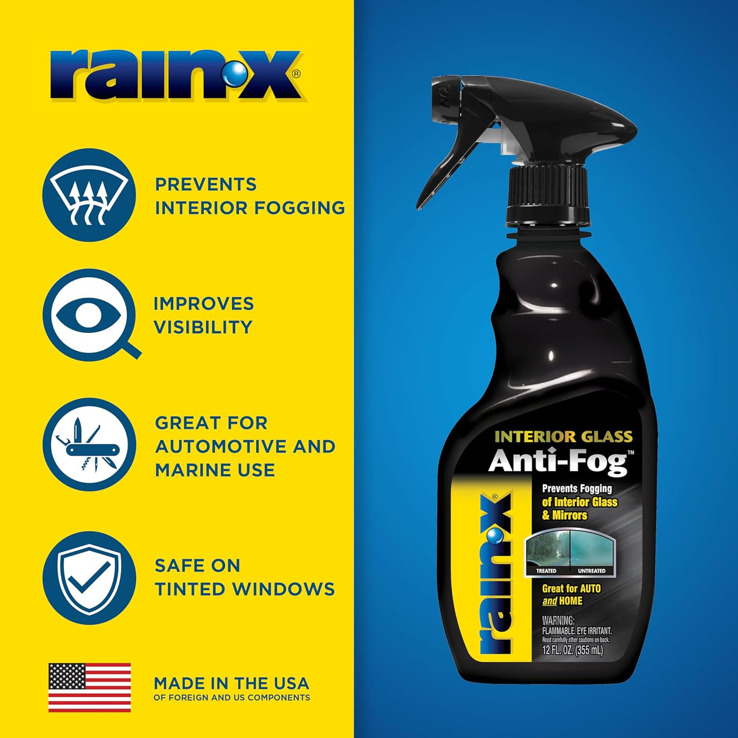 630543 Interior Glass Anti-Fog, 12 Oz. – Prevents Fogging of Interior Glass and
