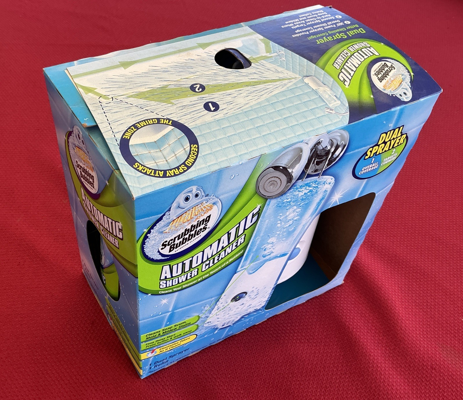 NIB Scrubbing Bubbles Automatic Shower Cleaner Kit Dual Spray with Solution 2009