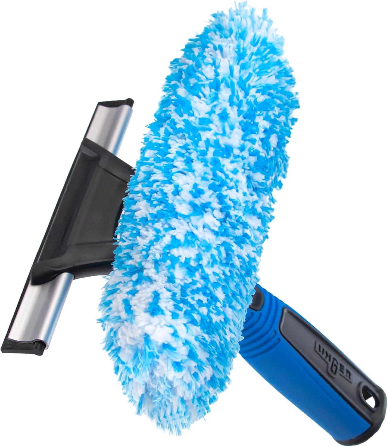 Professional Connect and Clean 2-In-1 Squeegee and Scrubber, 6” Window Cleaning