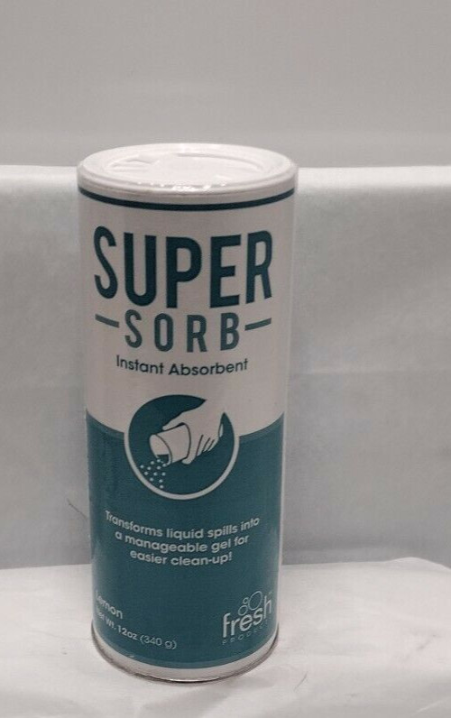 Liquid Spills/ Absorbent/ 12 oz. Shaker Can / Lemon Scent/ SUPERSORB