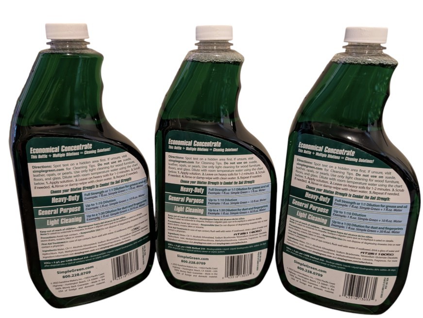 Simple Green AllPurpose Cleaner 32 Fl Oz Set of 3 Original Scent 96 Fl Oz Sealed