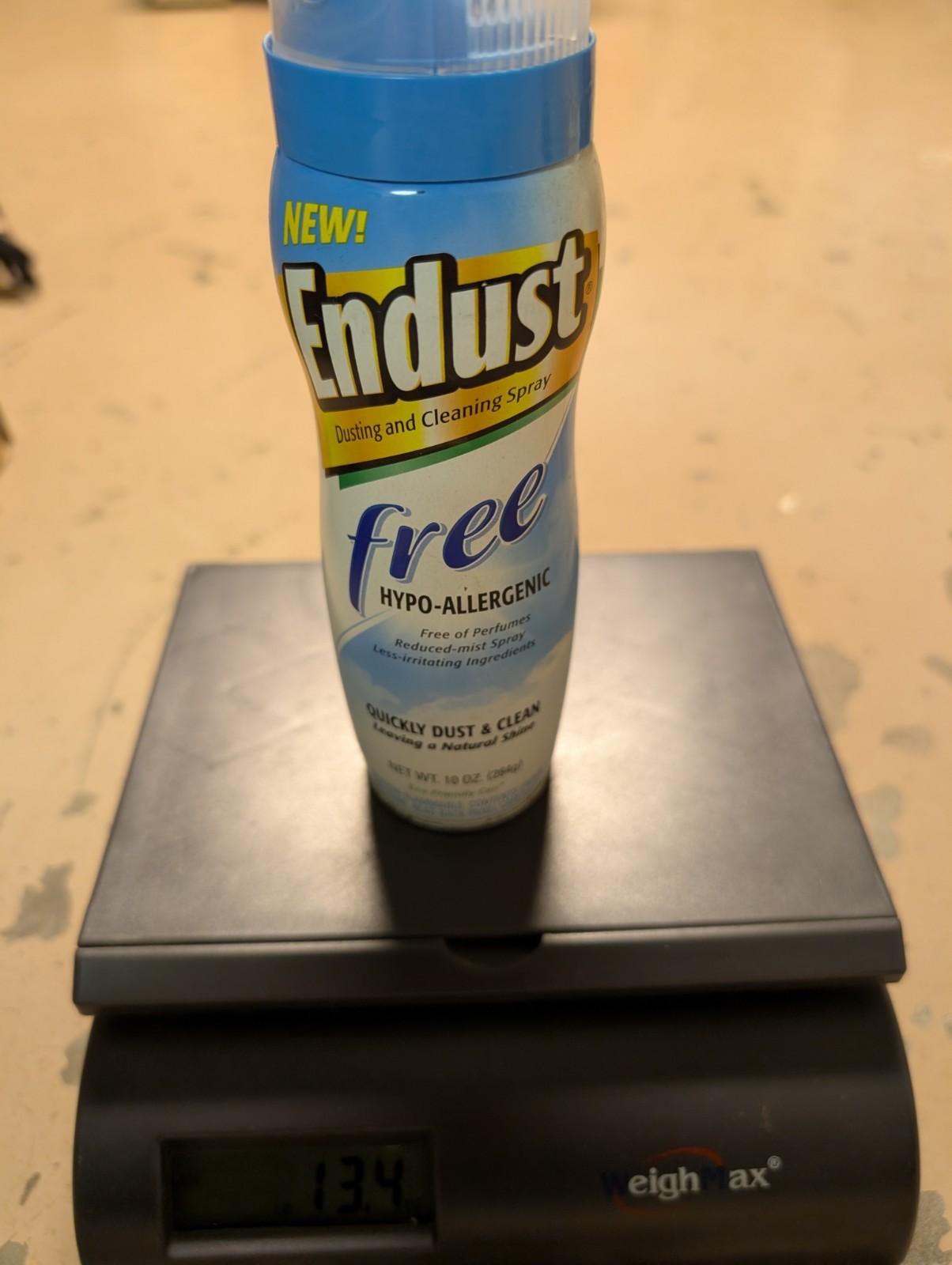 Endust Hypo-Allergenic Fragrance-Free Cleaning Spray 10 Fl Oz