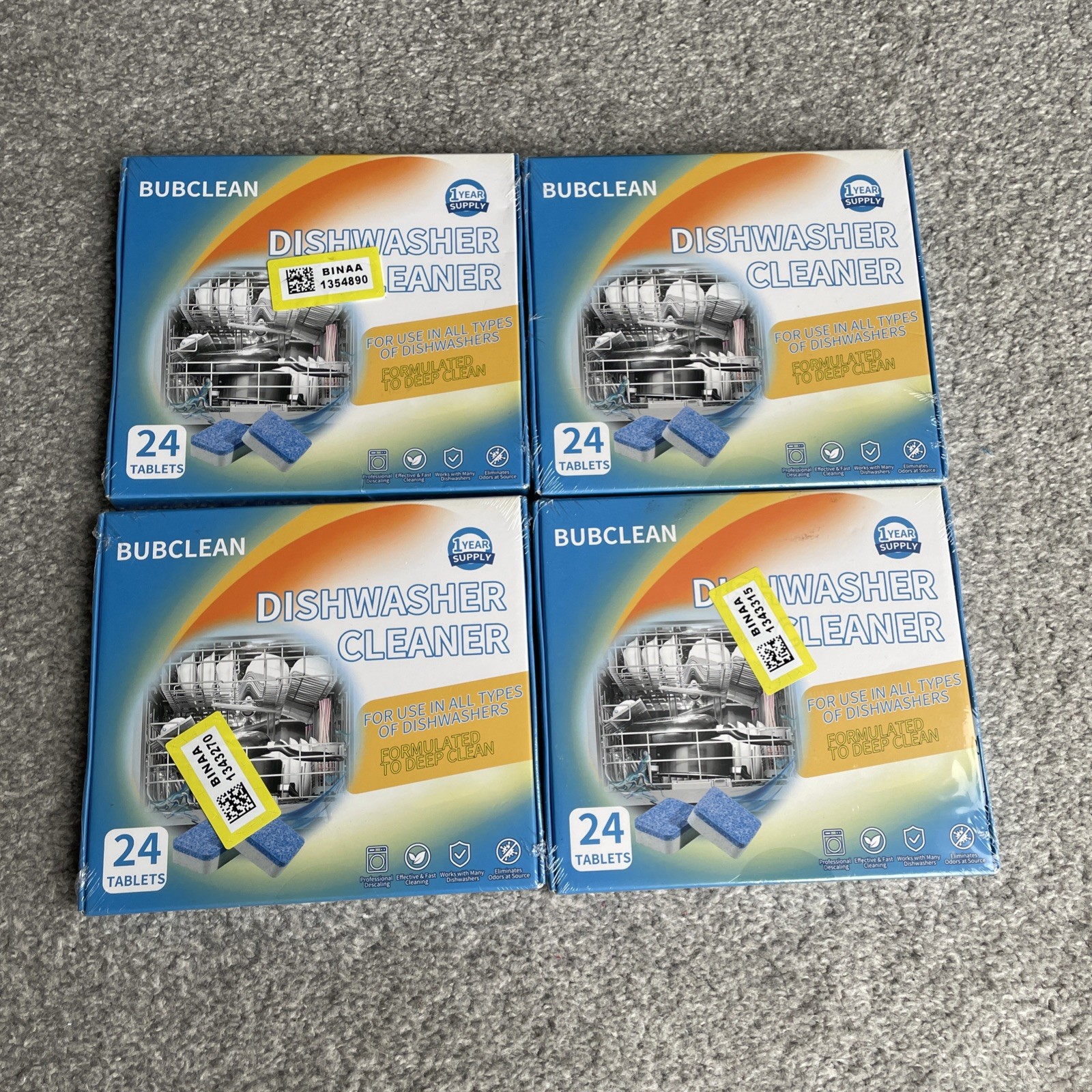 Bubclean Dishwasher Cleaner Lot Of 4