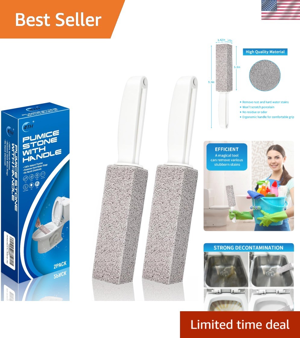 Versatile Cleaning Stone for Toilet, Sinks, and More – 2 Pack for Deep Clean