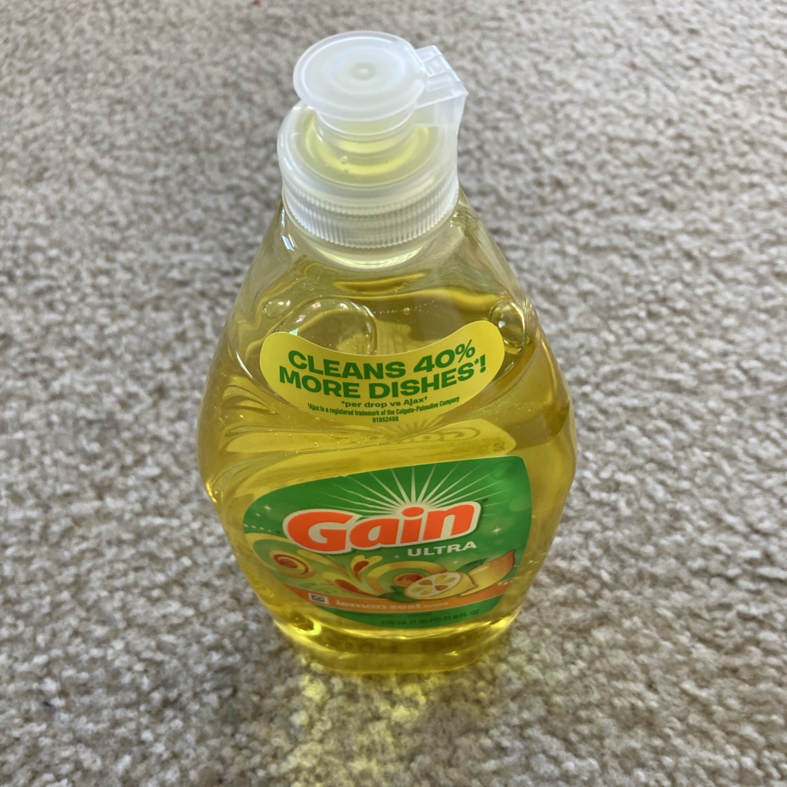 Gain Ultra Lemon Zest Scent Dishwashing Liquid