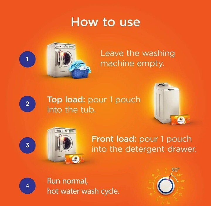 Tide Washing Machine Cleaner for High Efficiency washers 7 sealed packages.