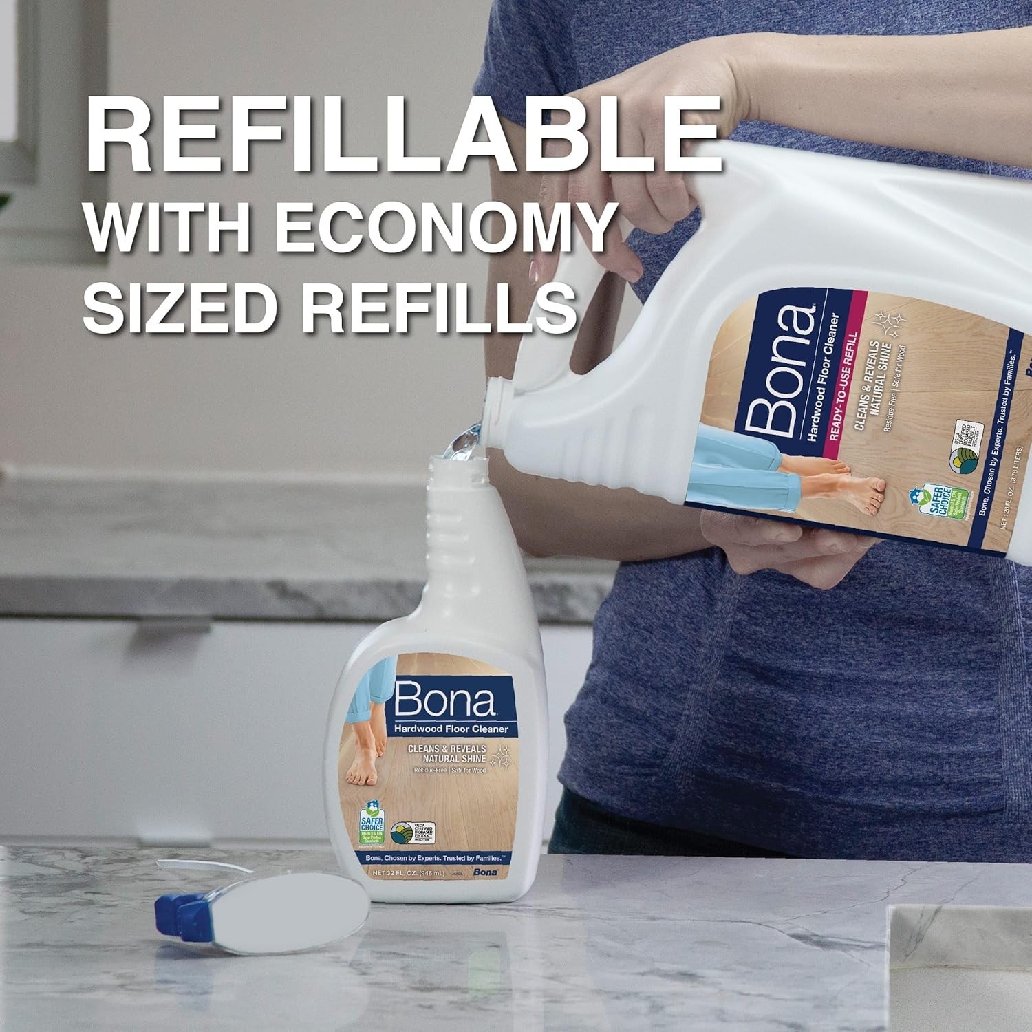 Bona Hardwood Floor Cleaner Spray 32oz Residue Free Wood Floor Cleaning Solution
