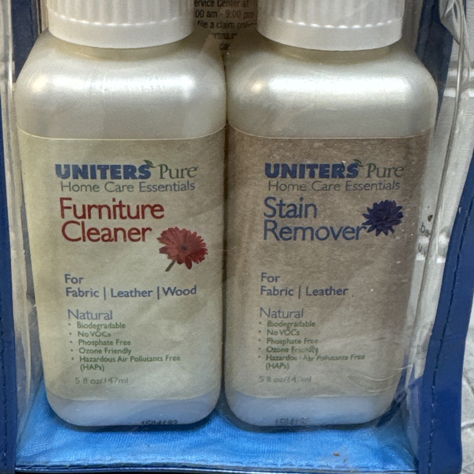Furniture Cleaner UNITERS PURE Home Care Essentials Stain Remover Set Sponge NEW